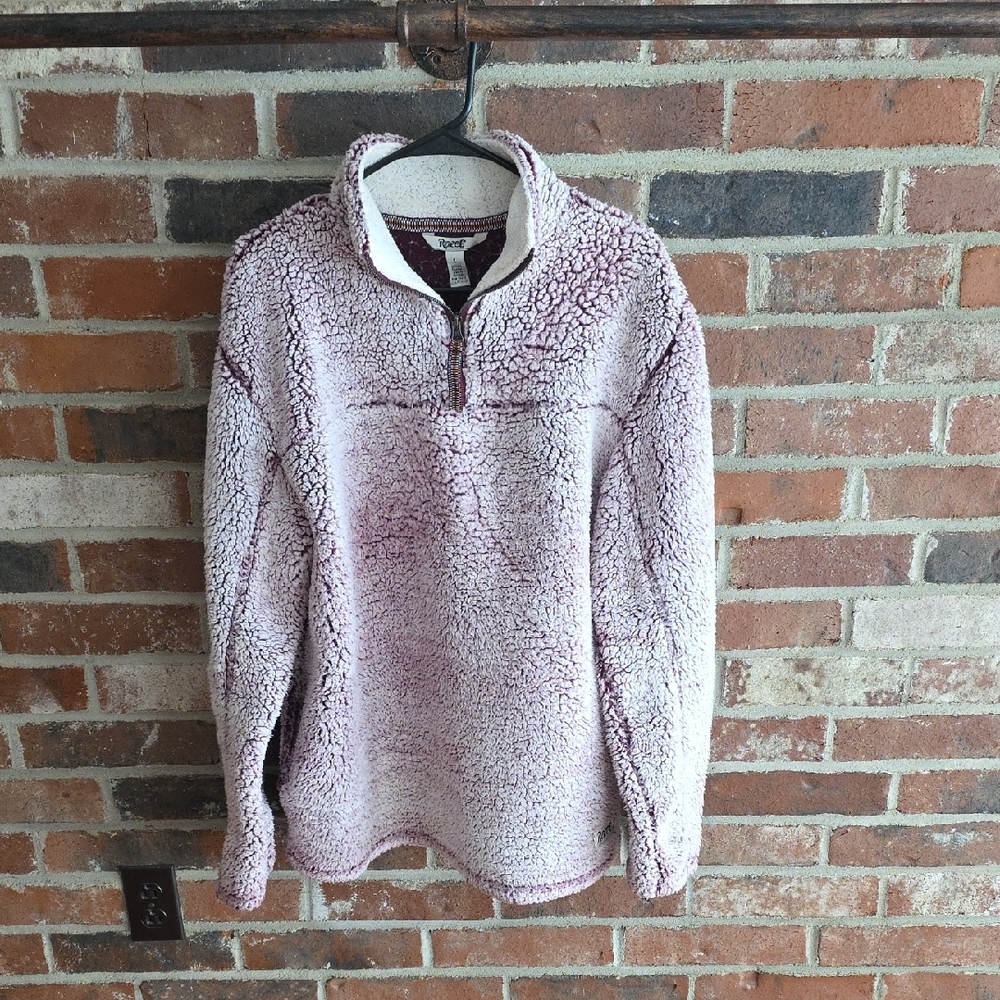 Lavender Sherpa Quarter-Zip Sweater